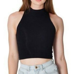 American Apparel - Sleeveless Turtleneck Crop Top